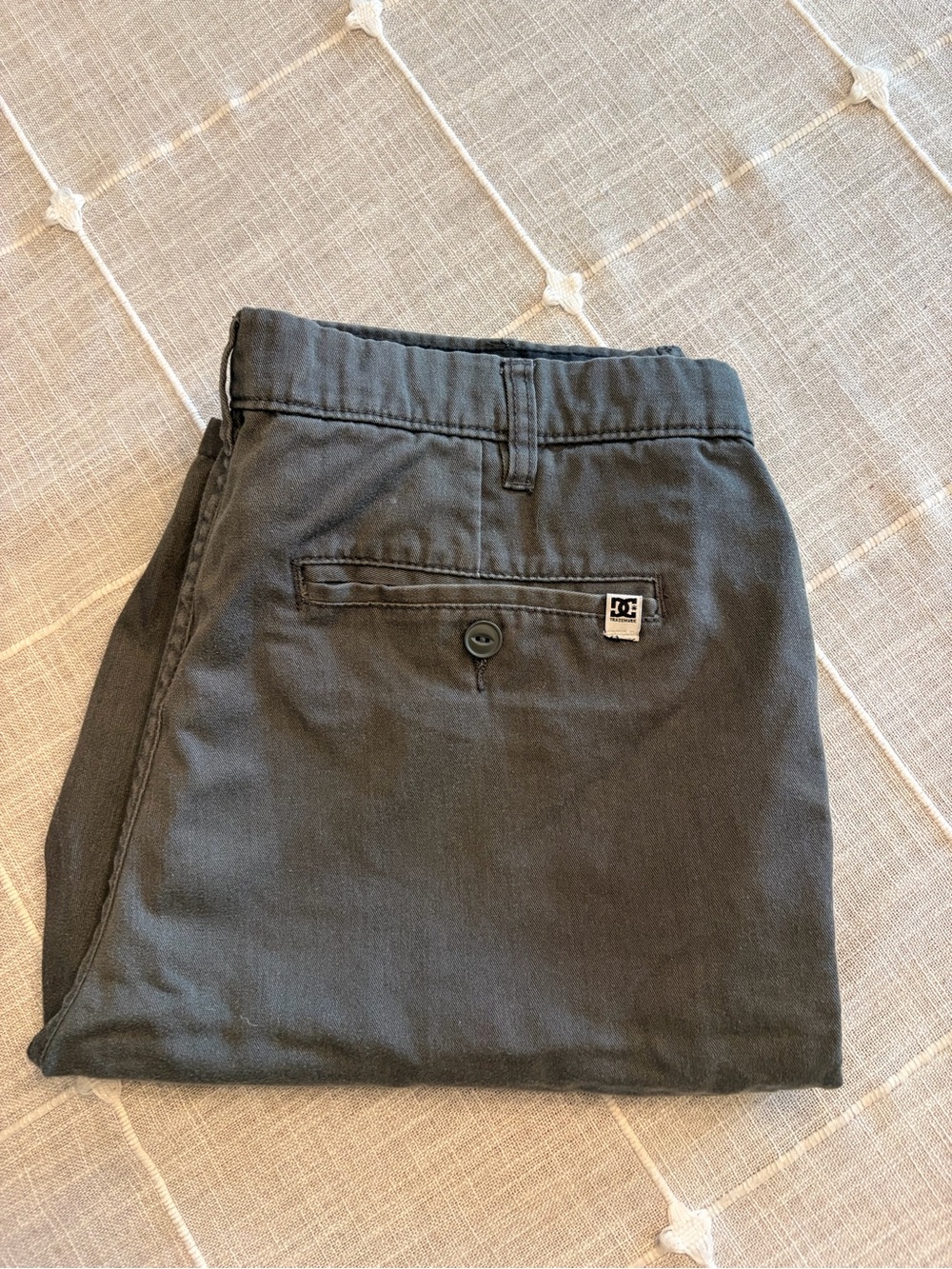 DC Men's Charcoal Gray Chino Pants